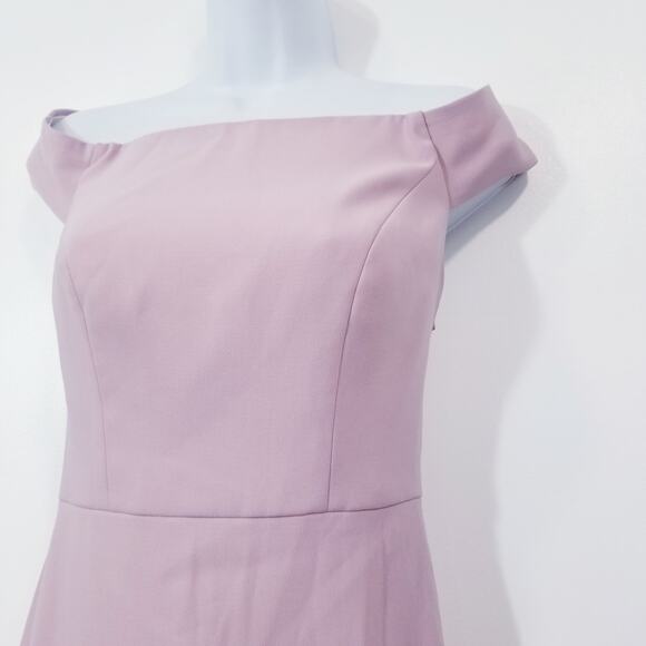 Dessy Collection Suede Rose Bridesmaid Dress Maxi Gown - Picture 5 of 14